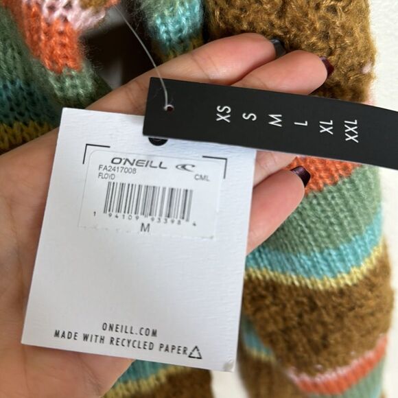 Hurley ladies pullover cozy argyle crewneck sweater size medium - Picture 6 of 10